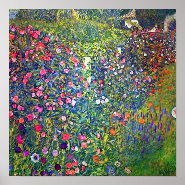 Poster Paisagem do Jardim Italiano Gustav Klimt (Frente)