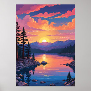 Poster Paisagem do Lago Tahoe