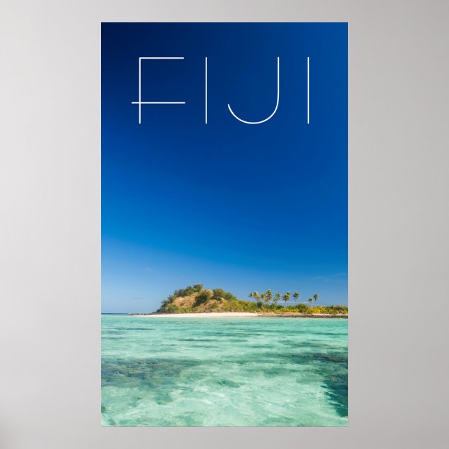 Poster Paisagem do Mar do Blue Lagoon, Fiji (Frente)