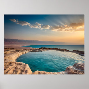 Poster paisagem do Mar Morto Israel