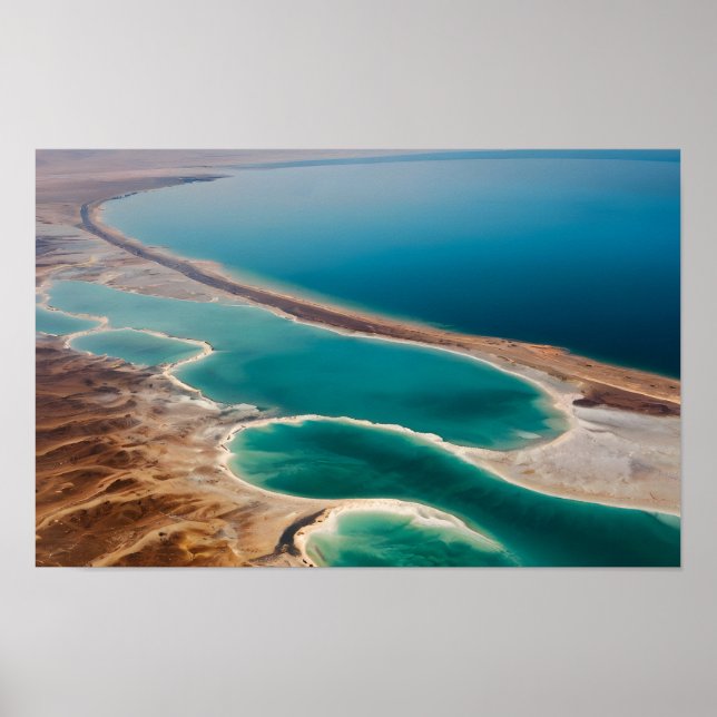 Poster paisagem do Mar Morto Israel (Frente)