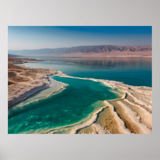Poster paisagem do Mar Morto Israel (Frente)