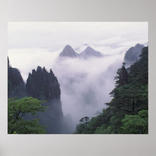 Póster Paisagem do Monte Huangshan (Montanha Amarela) em