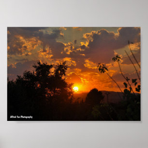 Poster Paisagem do Nascer do Sol da Manhã
