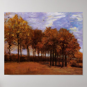 Poster Paisagem do outono, Arte Fina de Van Gogh
