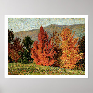 Poster Paisagem do outono, c.1903 (óleo em canvas)