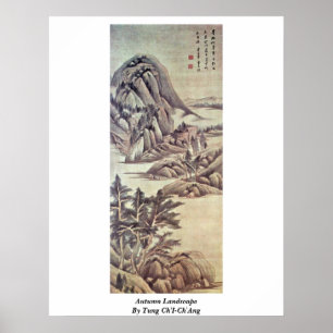 Poster Paisagem do outono por Tung Ch'I-Ch'Ang