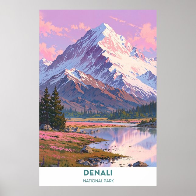 Poster Paisagem do Parque Nacional Denali (Frente)