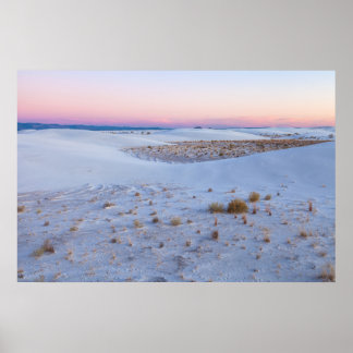 Poster Paisagem do Parque Nacional White Sands ao Pôr do