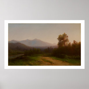 Póster Paisagem do Rio Hudson, c.1860-5 (óleo em canvas)