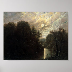 Póster Paisagem do rio no Rosental perto de Leipzig