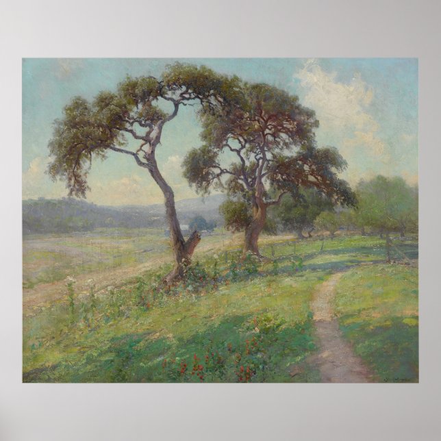Poster Paisagem do Texas Hill Country, Onderdonk (Frente)