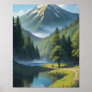 Poster Paisagem do Vale das Montanhas