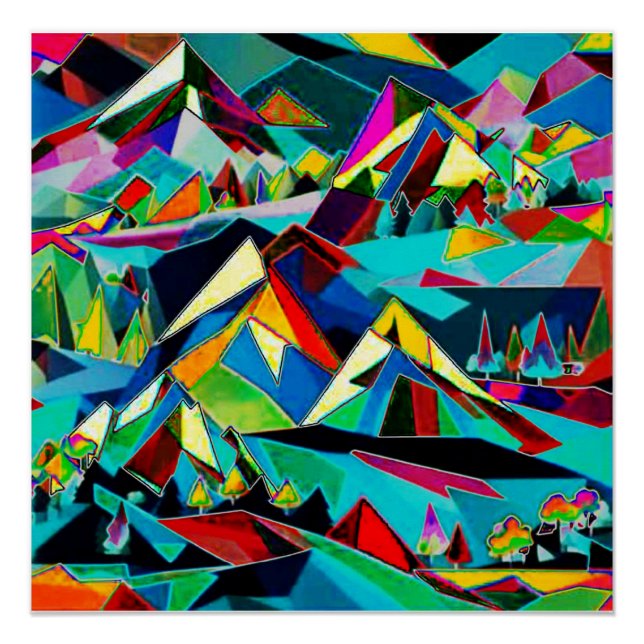 Póster Paisagem dos picos (Frente)