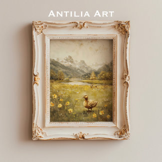 Poster Paisagem dos Prados das Montanhas Duckzheuts Natur