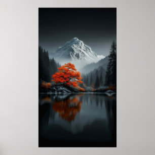 Poster Paisagem Dramática de Montanha