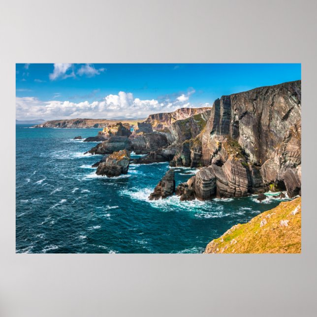 Poster Paisagem dramática na Cabeça de Mizen na costa atl (Frente)