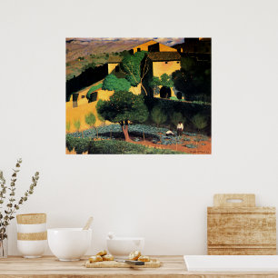 Poster Paisagem em Cagnes, pintura de arte fina,