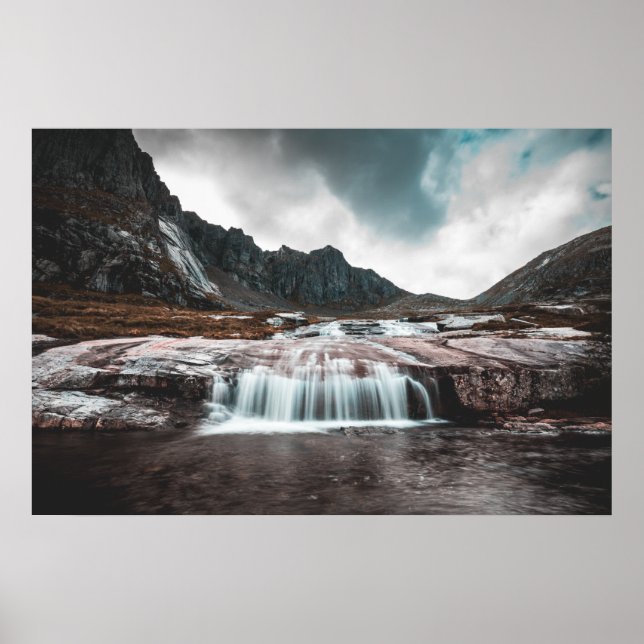 Poster Paisagem em Cascata Noruega Fotografia (Frente)
