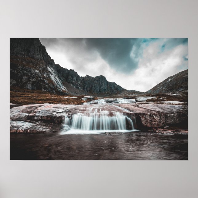 Poster Paisagem em Cascata Noruega Fotografia (Frente)