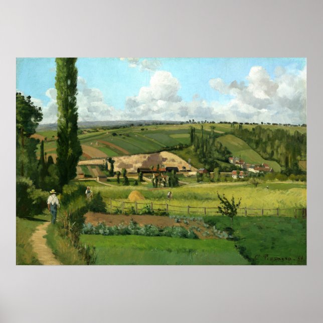 Poster Paisagem em Les Pâtis por Camille Pissarro (Frente)