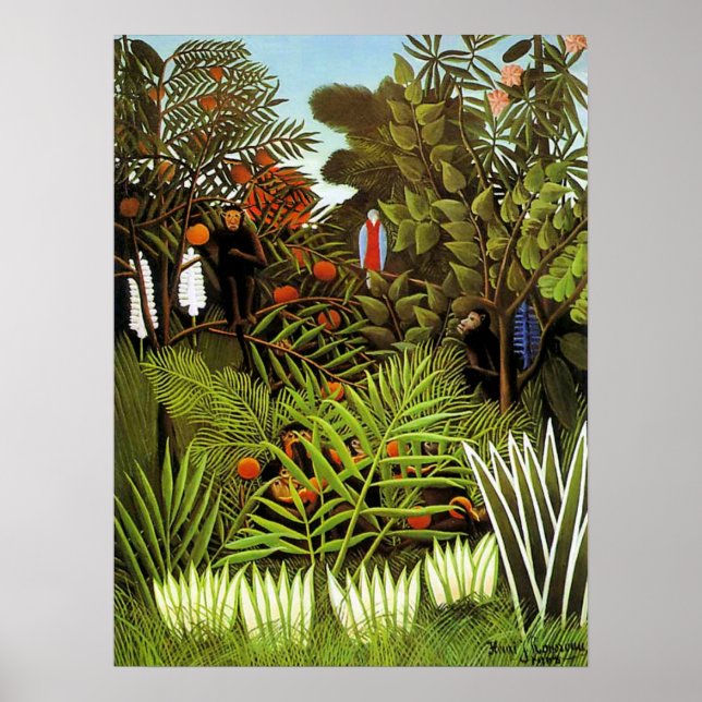 Poster Paisagem exótica de Henri Rousseau (Frente)