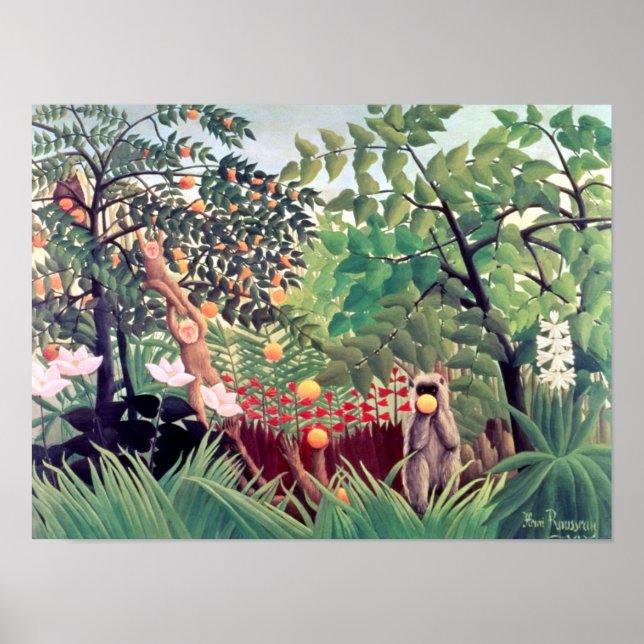 Poster Paisagem Exótica, Henri Rousseau (Frente)
