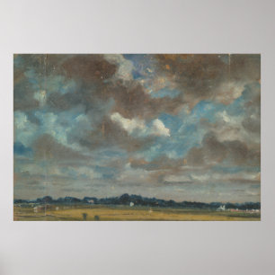 Poster Paisagem extensa com nuvens de Cinzas