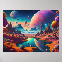 Poster Paisagem Extraterrestre