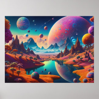 Poster Paisagem Extraterrestre