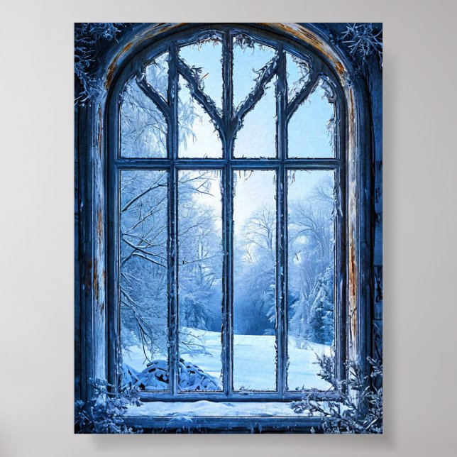 Poster Paisagem falsa da janela (Frente)