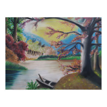 Paisagem Fantástica com Árvores Coloridas & Radian