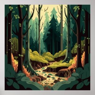Poster Paisagem florestal