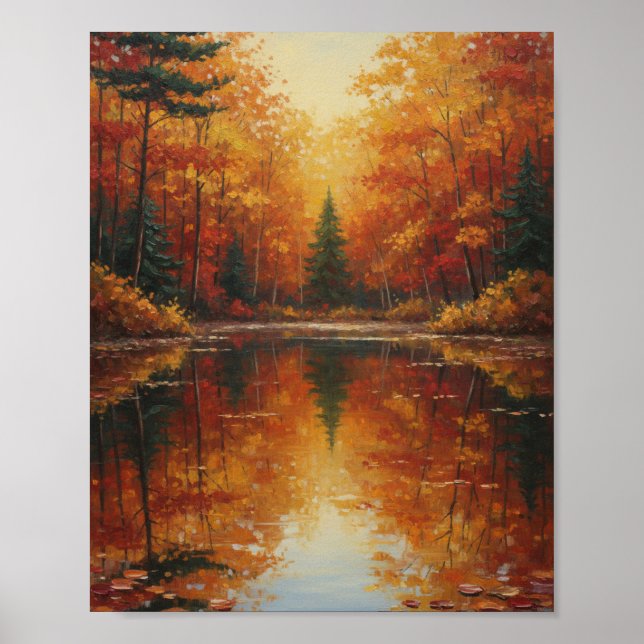 Poster Paisagem Florestal Impasto do Lago (Frente)