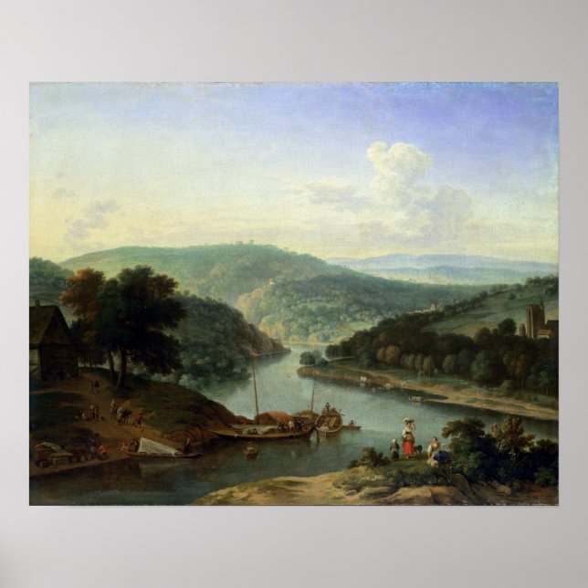Poster Paisagem fluvial, 1697 (Frente)