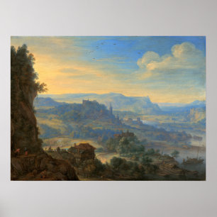 Poster Paisagem fluvial - Herman Saftleven Fine Art Poste