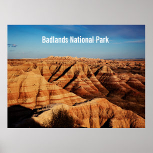 Poster Paisagem Fotografia do Parque Nacional das Badland