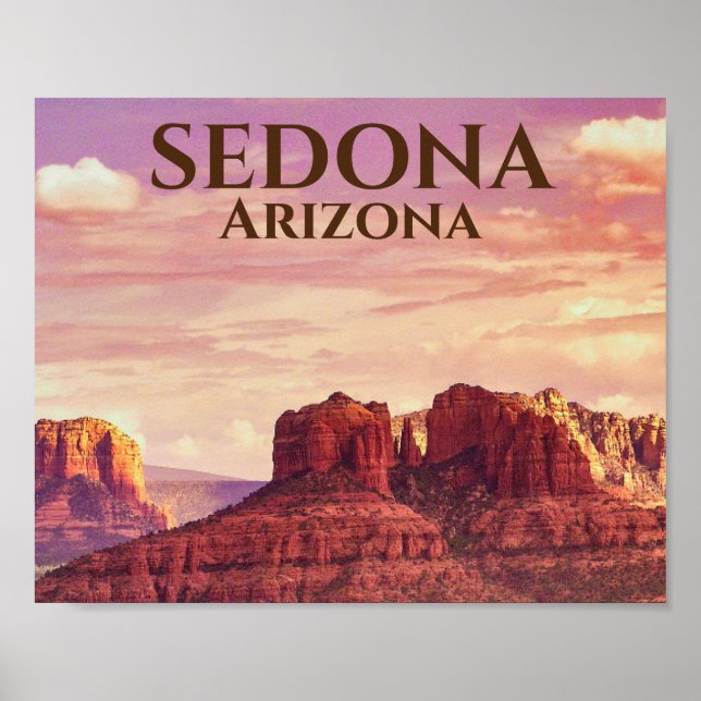 Poster Paisagem Fotográfica do Deserto de Arizona Sedona (Frente)