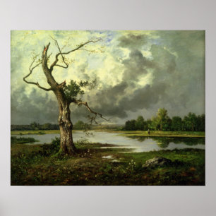 Póster Paisagem francesa do rio