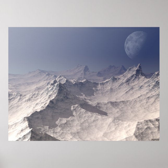 Póster Paisagem Glacial (Frente)