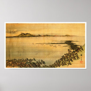 Póster Paisagem Hiroshige Belas Artes Japonesas