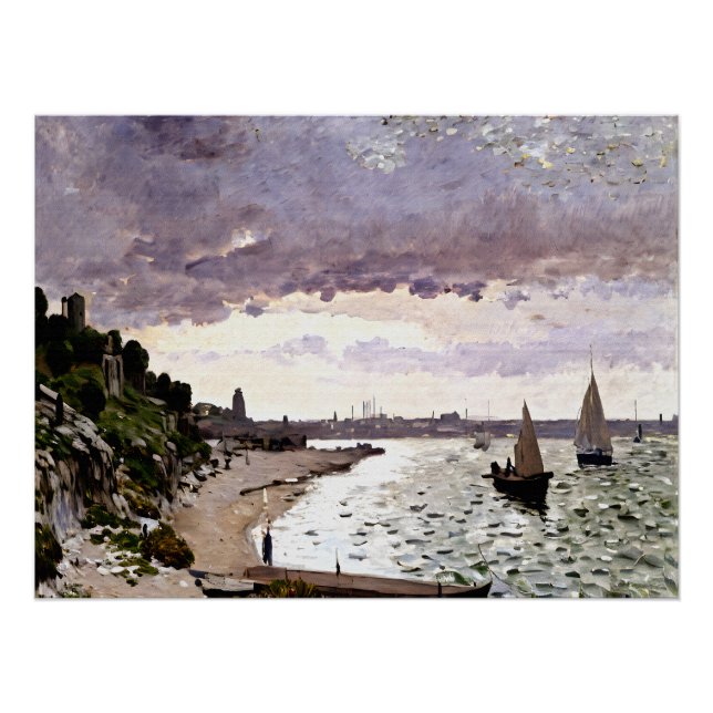 Póster Paisagem impressionista com a Costa (Frente)