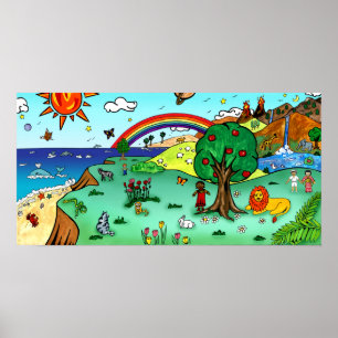 Poster Paisagem Infantil Ilílica — Paraíso