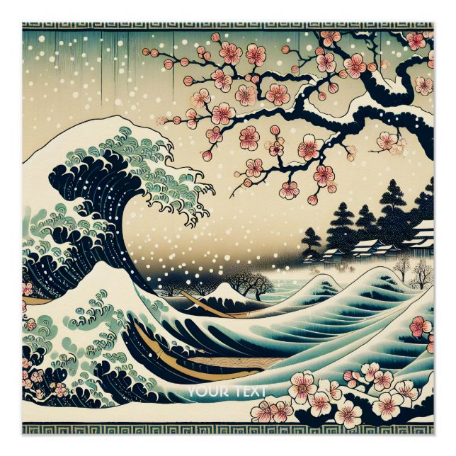 Póster Paisagem Japonesa Tradicional Fantasy (Frente)