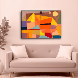 Poster Paisagem Joyful Mountain, Paul Klee Abstrato Art