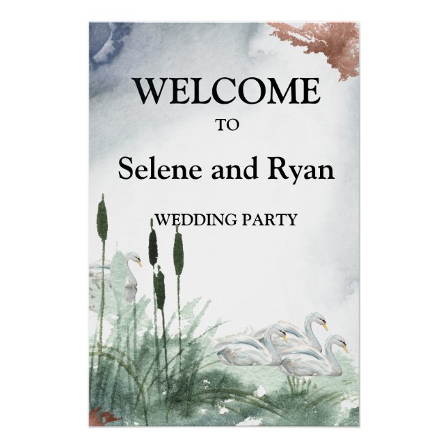 Póster Paisagem laca com ciseiros (Frente)