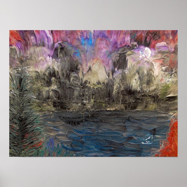 Póster Paisagem lavada com ácido (Frente)