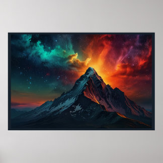 Poster Paisagem Mágica das Luzes do Norte