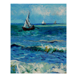 Póster Paisagem Marinha em Les Saintes-Maries Arte Fina