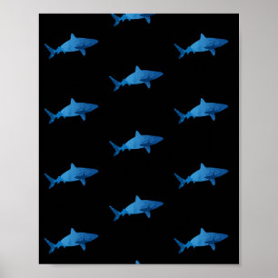 Poster Paisagem Marinha Submarina de Tubarão